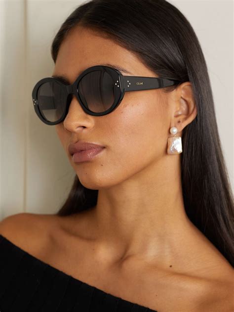 celine black round frame sunglasses|celine sunglasses discount.